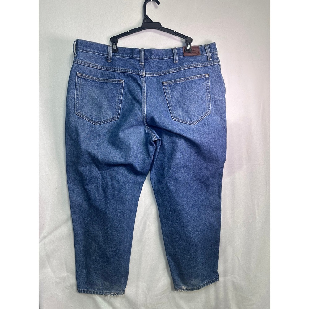 LL Bean Mens Relaxed Fit Jeans Blue Denim 42x28 Straight Leg Casual Jeans - Picture 6 of 12